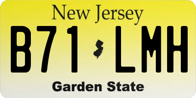 NJ license plate B71LMH