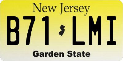 NJ license plate B71LMI