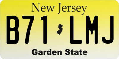 NJ license plate B71LMJ