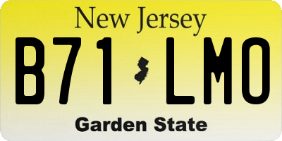 NJ license plate B71LMO