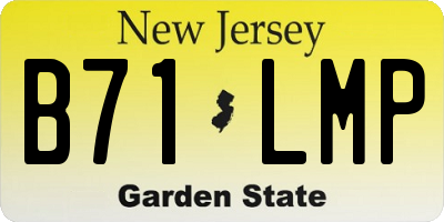 NJ license plate B71LMP