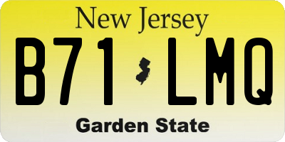NJ license plate B71LMQ