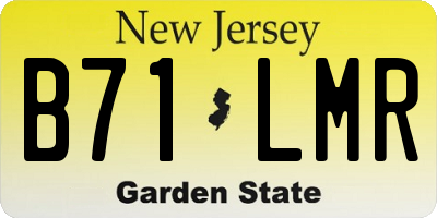 NJ license plate B71LMR