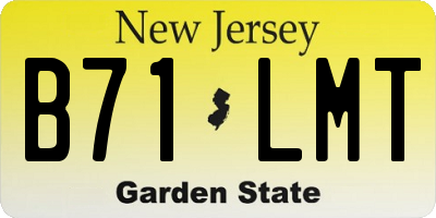 NJ license plate B71LMT