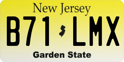 NJ license plate B71LMX