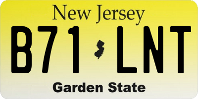 NJ license plate B71LNT