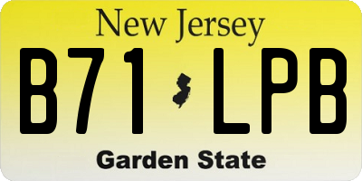 NJ license plate B71LPB