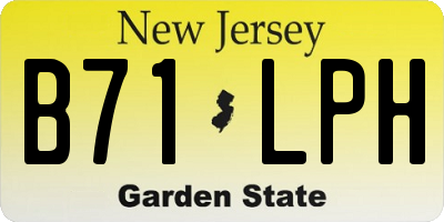 NJ license plate B71LPH