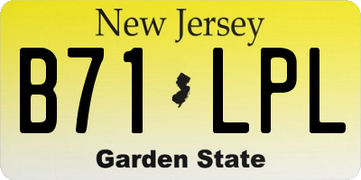 NJ license plate B71LPL
