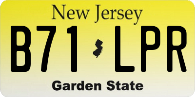 NJ license plate B71LPR