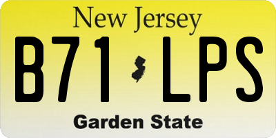 NJ license plate B71LPS