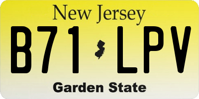 NJ license plate B71LPV