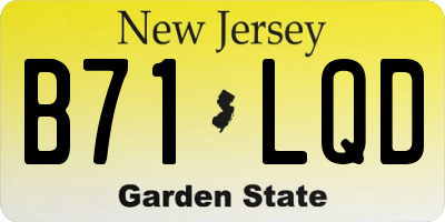 NJ license plate B71LQD