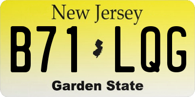NJ license plate B71LQG