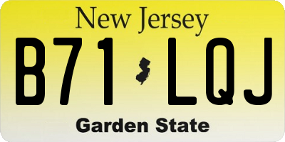 NJ license plate B71LQJ
