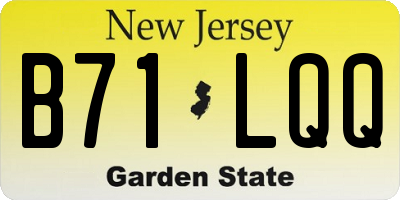 NJ license plate B71LQQ