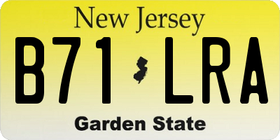 NJ license plate B71LRA