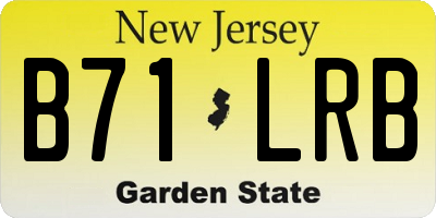 NJ license plate B71LRB