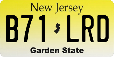 NJ license plate B71LRD