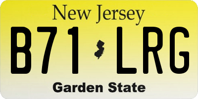NJ license plate B71LRG