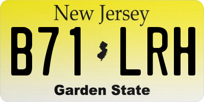NJ license plate B71LRH