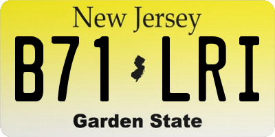 NJ license plate B71LRI