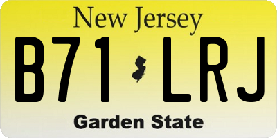 NJ license plate B71LRJ