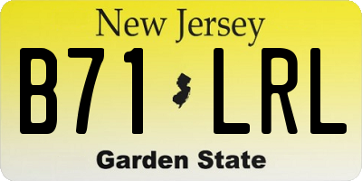 NJ license plate B71LRL