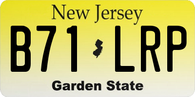 NJ license plate B71LRP