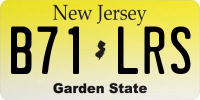 NJ license plate B71LRS