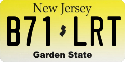 NJ license plate B71LRT
