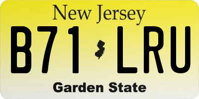 NJ license plate B71LRU