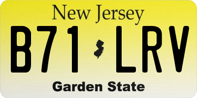 NJ license plate B71LRV