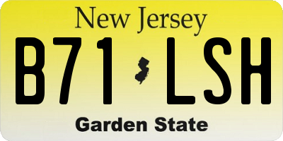 NJ license plate B71LSH