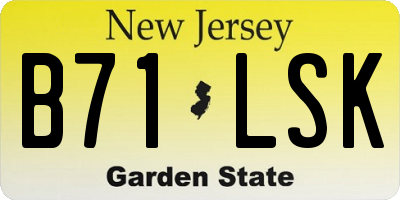 NJ license plate B71LSK