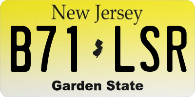 NJ license plate B71LSR