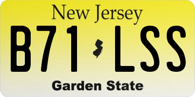 NJ license plate B71LSS