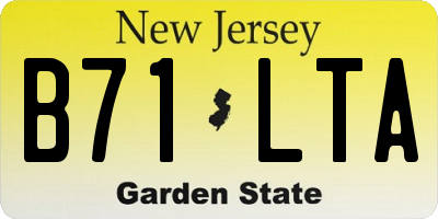 NJ license plate B71LTA