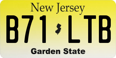NJ license plate B71LTB