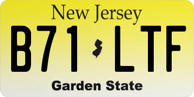 NJ license plate B71LTF