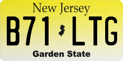 NJ license plate B71LTG