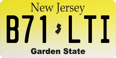 NJ license plate B71LTI