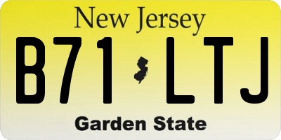 NJ license plate B71LTJ
