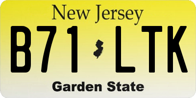 NJ license plate B71LTK