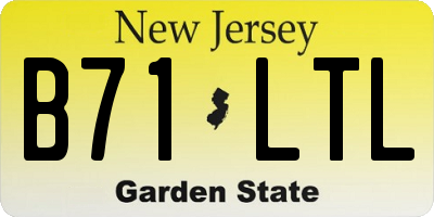 NJ license plate B71LTL