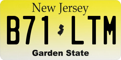 NJ license plate B71LTM