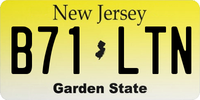 NJ license plate B71LTN