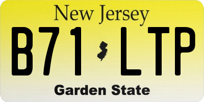 NJ license plate B71LTP