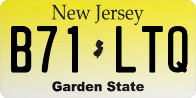 NJ license plate B71LTQ