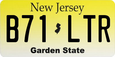 NJ license plate B71LTR